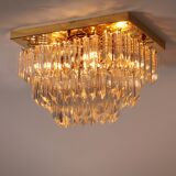 Novaresi Gold Plated Ceiling Lamp CH Serie 1970 Italy