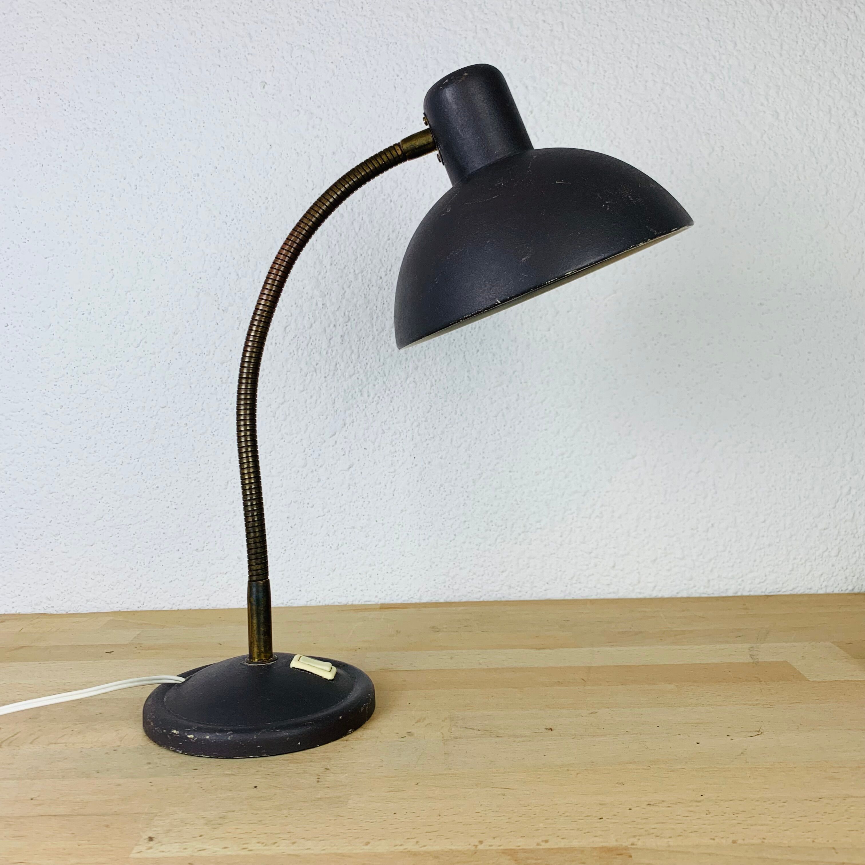 Desk lamp 50s metal gray