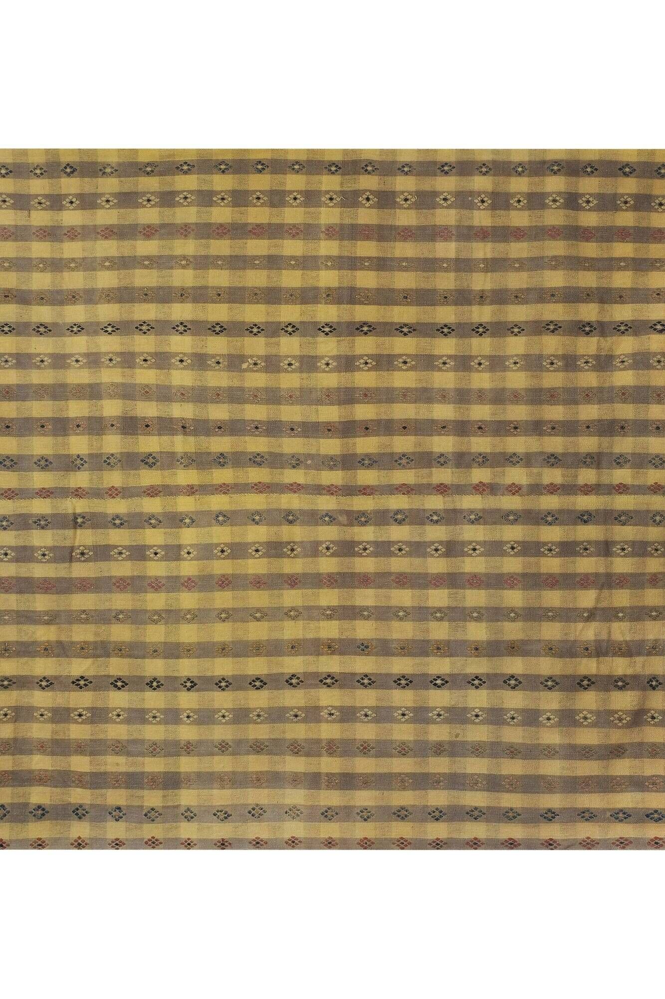 Vintage Turkish kilim handwoven 214x262 cm