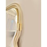 Miroir Vague en Or "Torchon" Torciglione Design en Verre