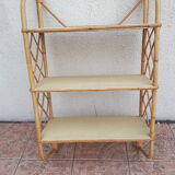 Rattan wall shelf