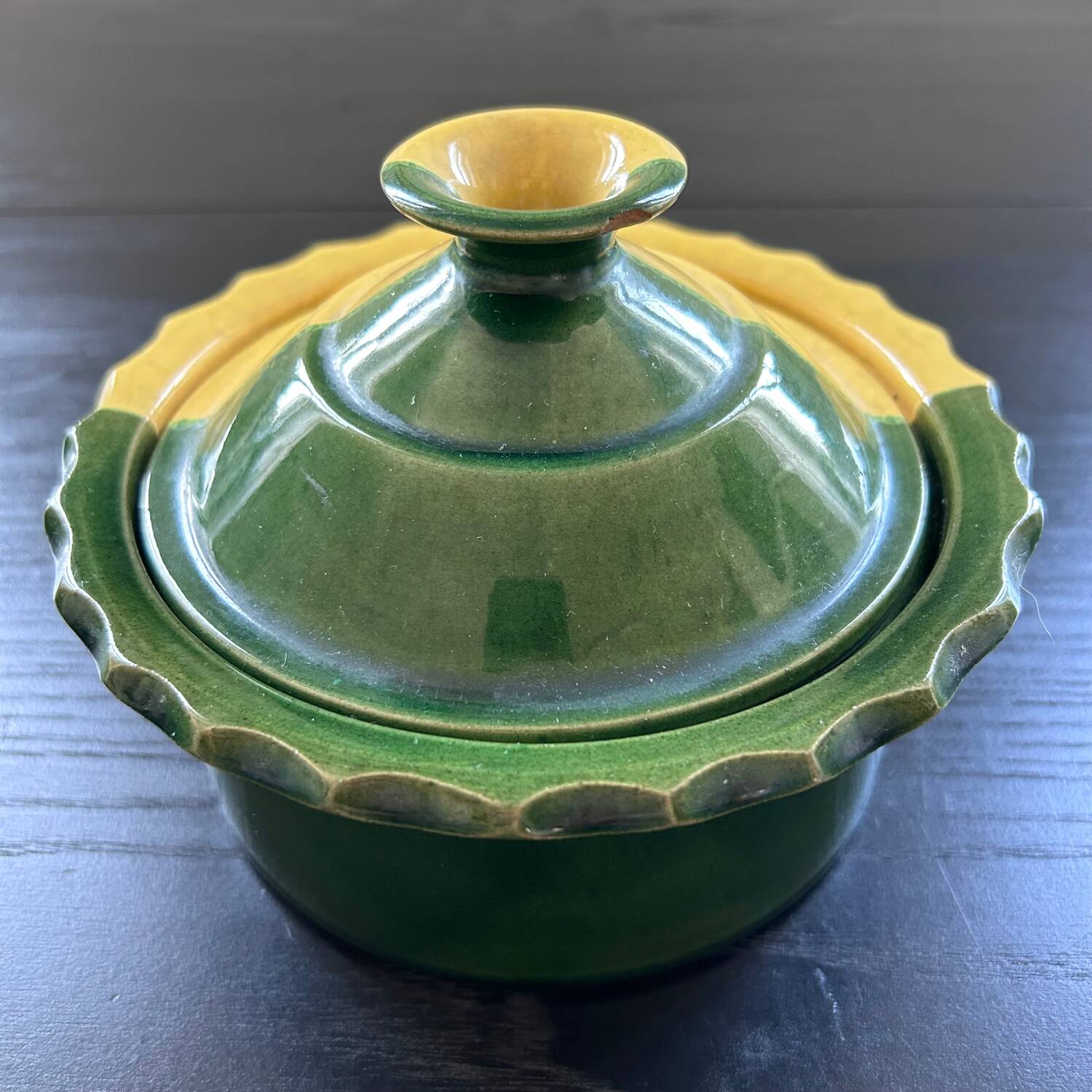 Two-tone yellow and green terrine