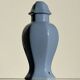 Light blue purple ceramic lamp base H:25cm