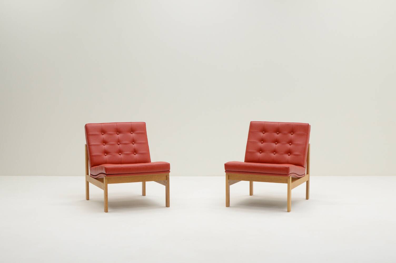 Set of 2 Moduline chairs by Knudsen and Lind for Cado, 1960s Denmark.