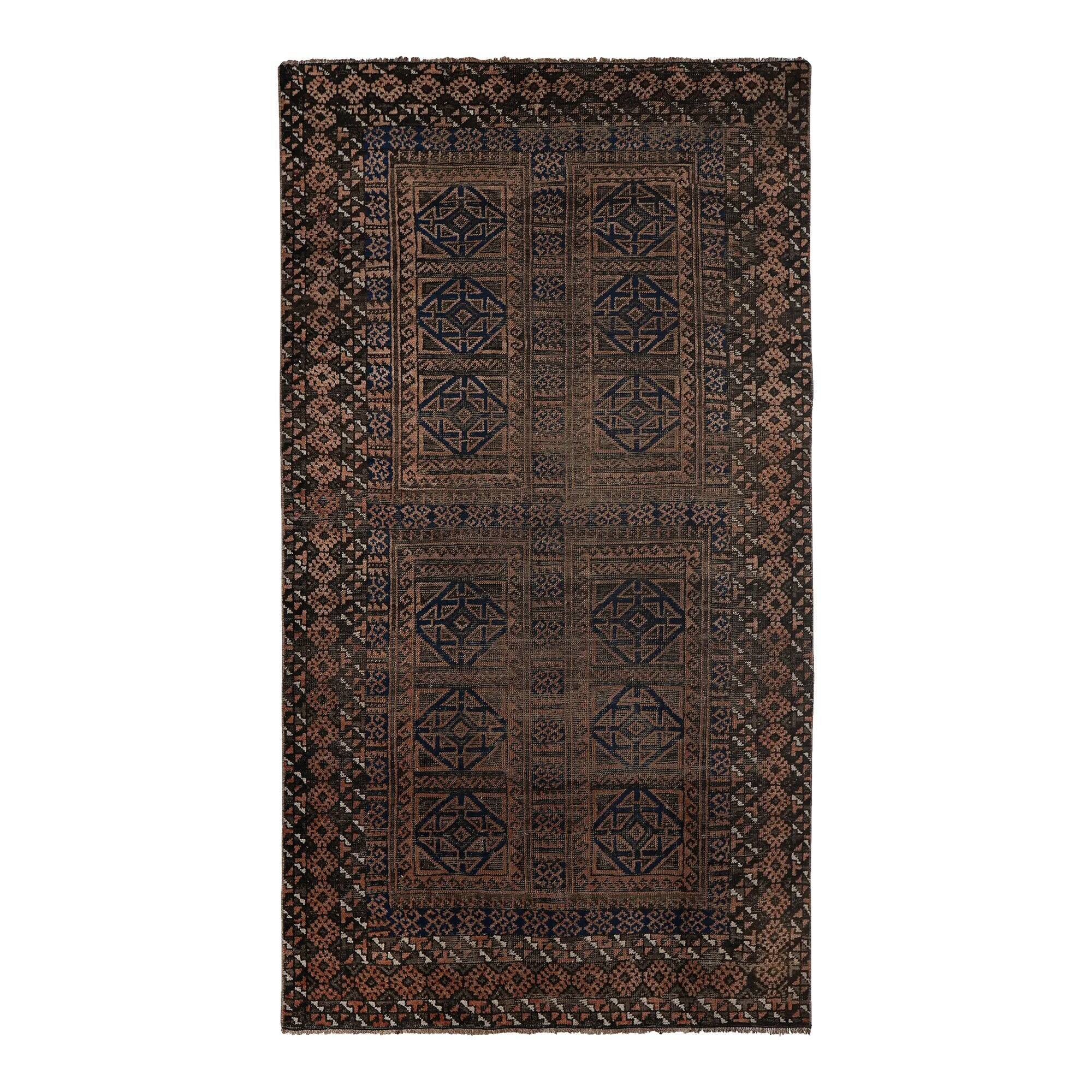 Vintage Turkish handmade rug 125x212 cm