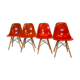 4 chaises DSW de Charles & Ray Eames, USA 1977
