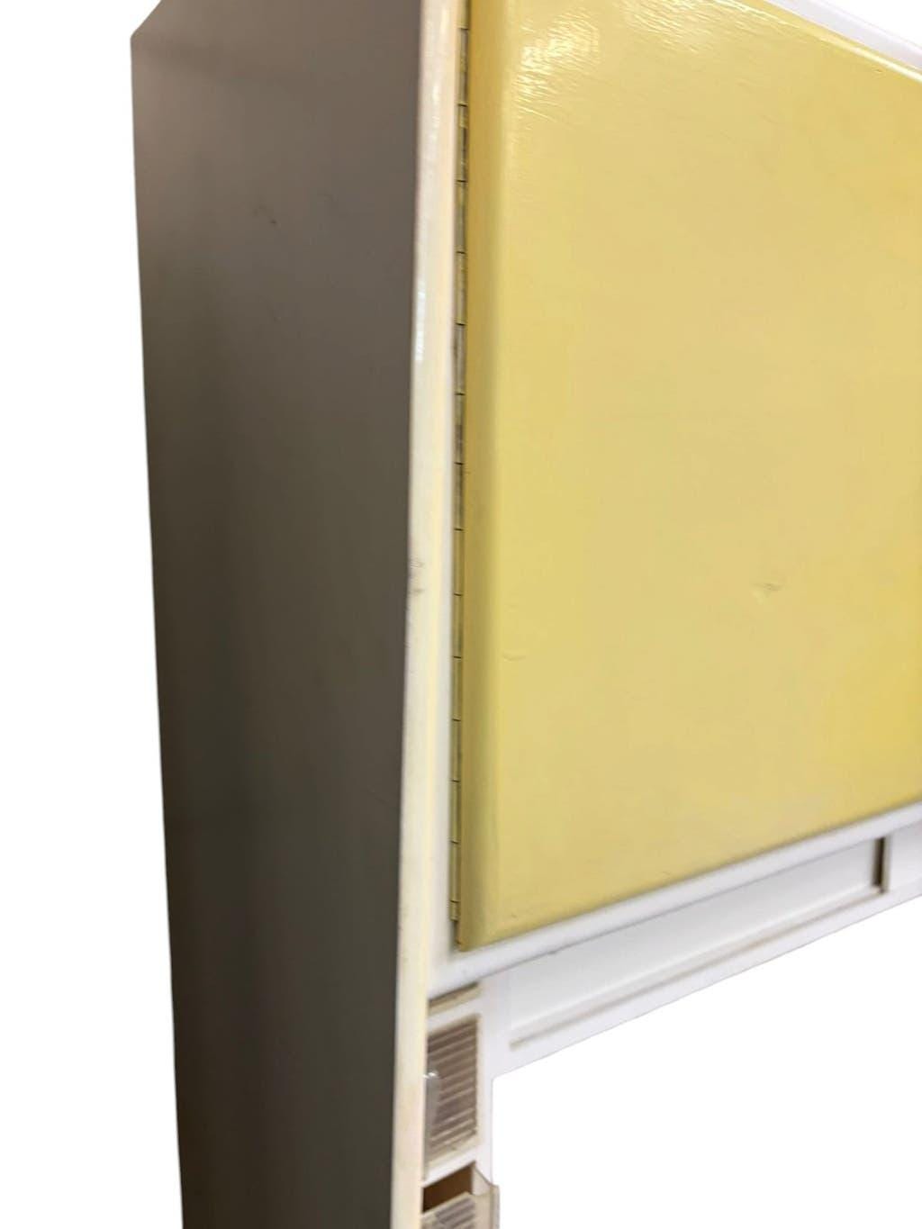 Vintage yellow wooden kitchen unit/buffet/wall cabinet.