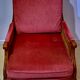 Pair of armchairs in cannage and pink velvet