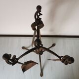 Wrought iron chimney servant