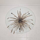 Hollywood Regency Gilded Coco Chanel Style Sheaf of Wheat Coffee Table, 197