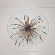Hollywood Regency Gilded Coco Chanel Style Sheaf of Wheat Coffee Table, 197