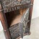Commode XIXème pin noirci sculpté