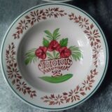 Series of 6 hollow plates digoin sarreguemines