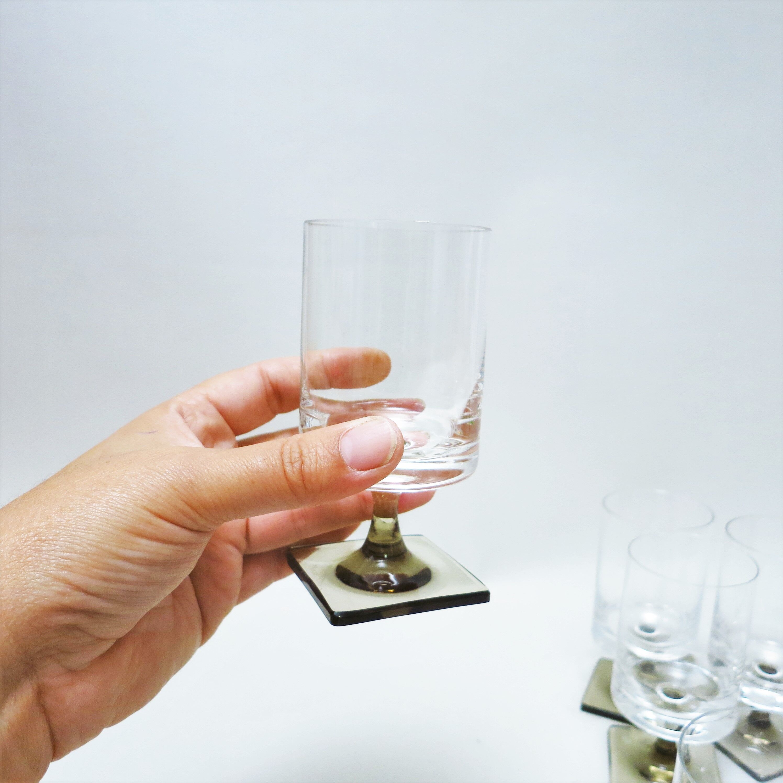 Six glasses of white wine Georg Jensen Rosenthal 60s