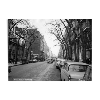 Photo print framed Paris 1965 PARIS XVI Avenue Raymond Poincare by day