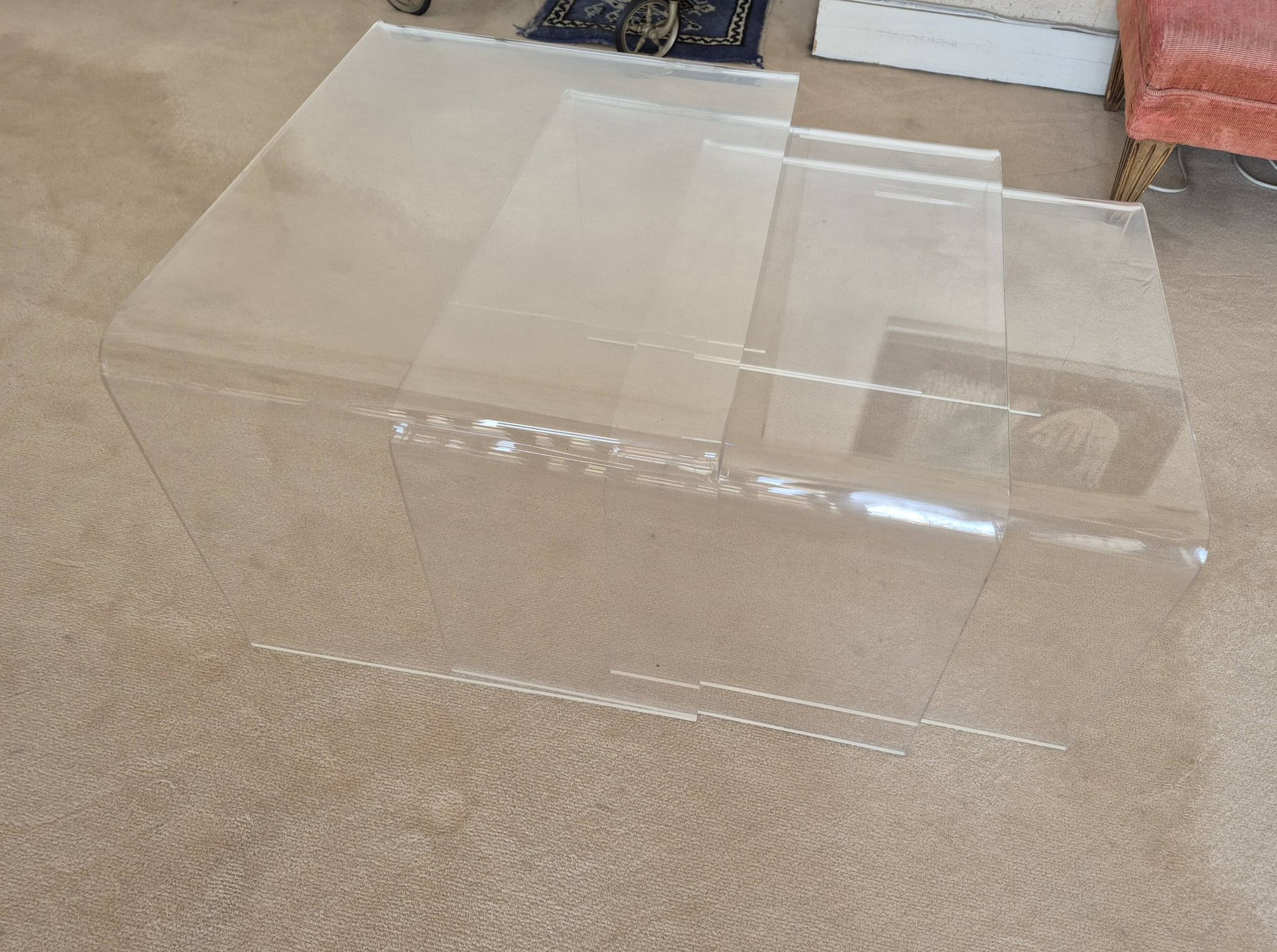 Trio de tables Gigogne Roche Bobois en Altuglass