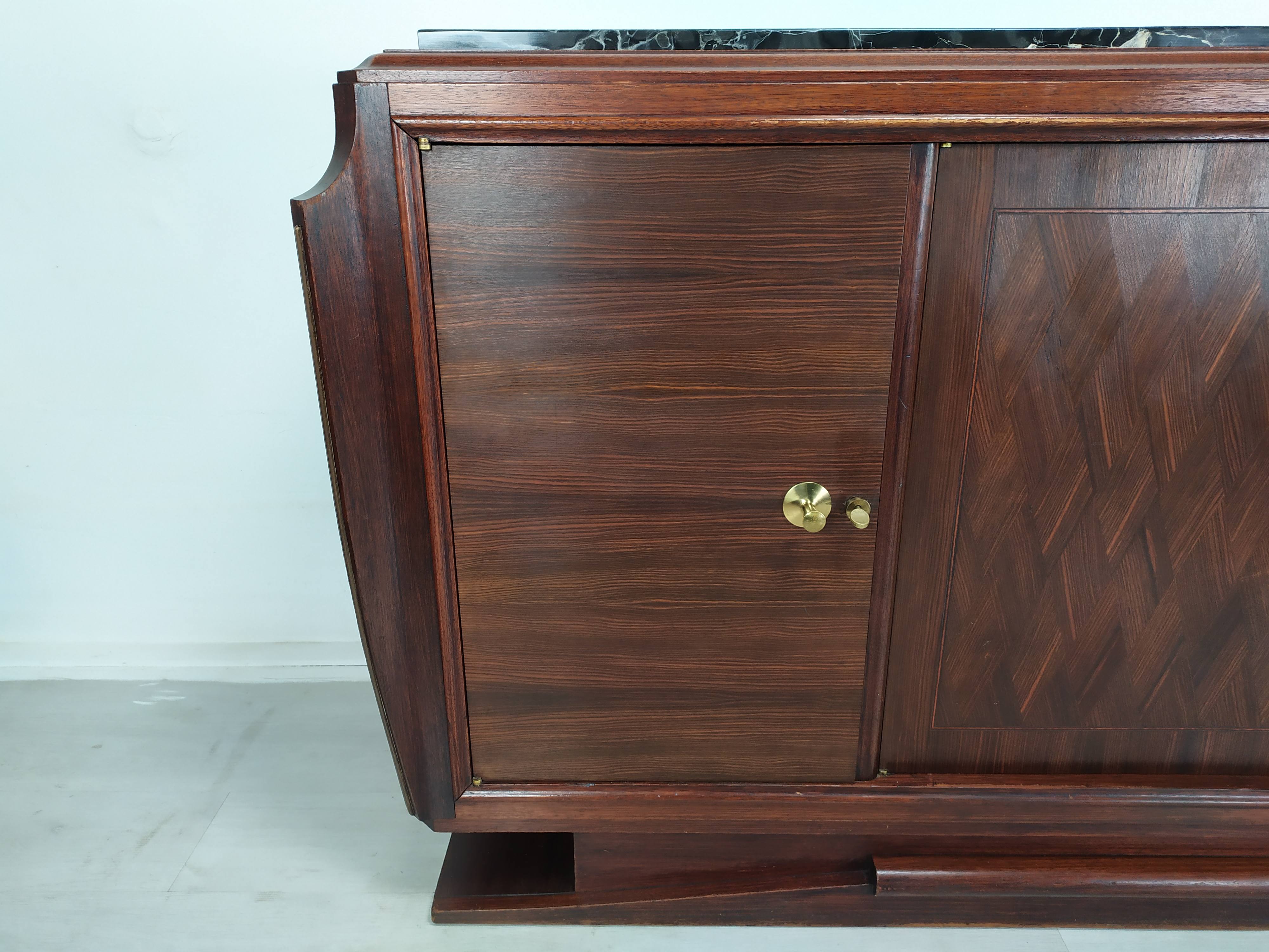 Enfilade art deco ebony of Macassar