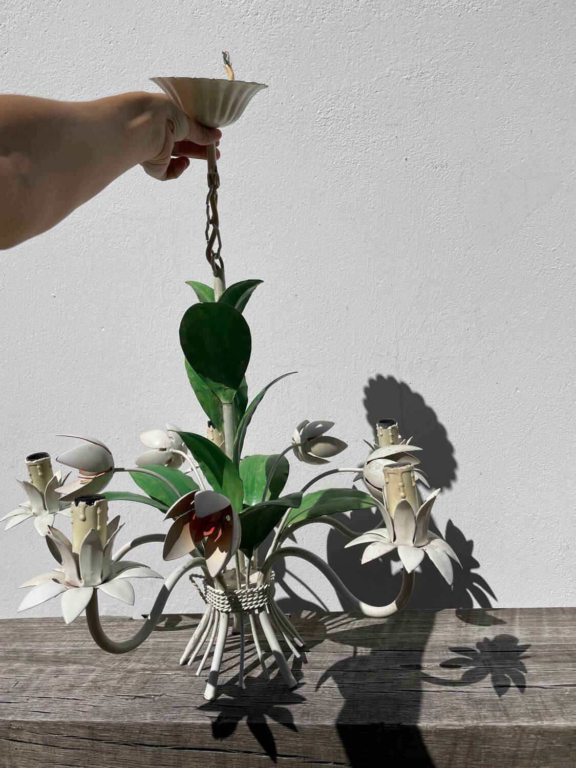 Metal flower bouquet ceiling chandelier