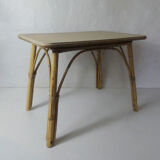 Vintage rattan sofa top table