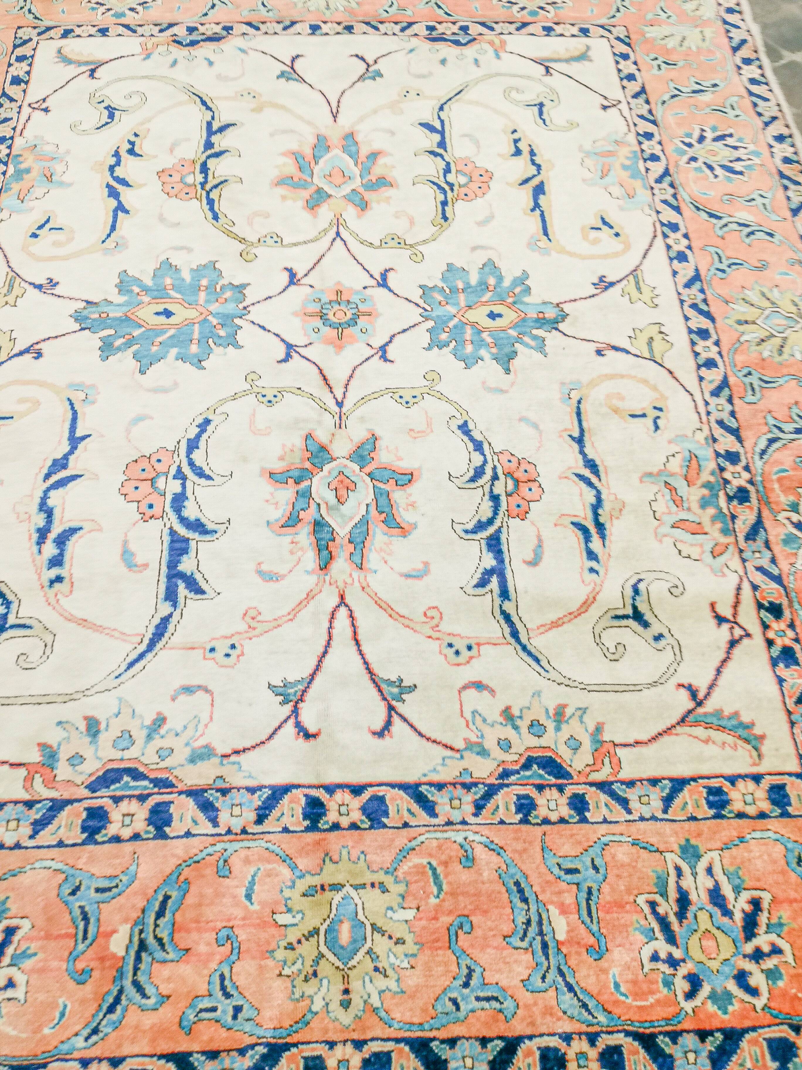 Heriz handmade Persian vintage oriental rug 240 x 195 cm