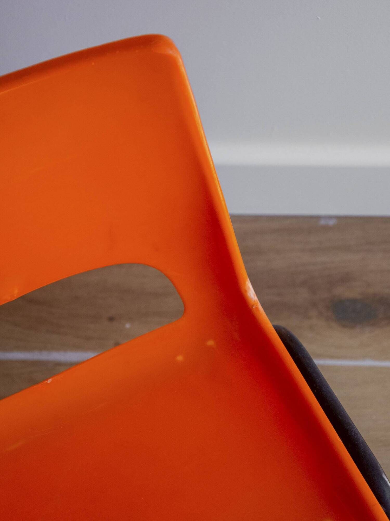 Vintage orange children's chair from the seventies.