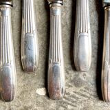6 silver metal knives