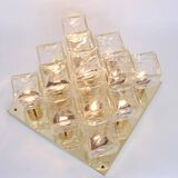 Large glass ice chandelier from Murano by Kalmar, Austria, 1960s.