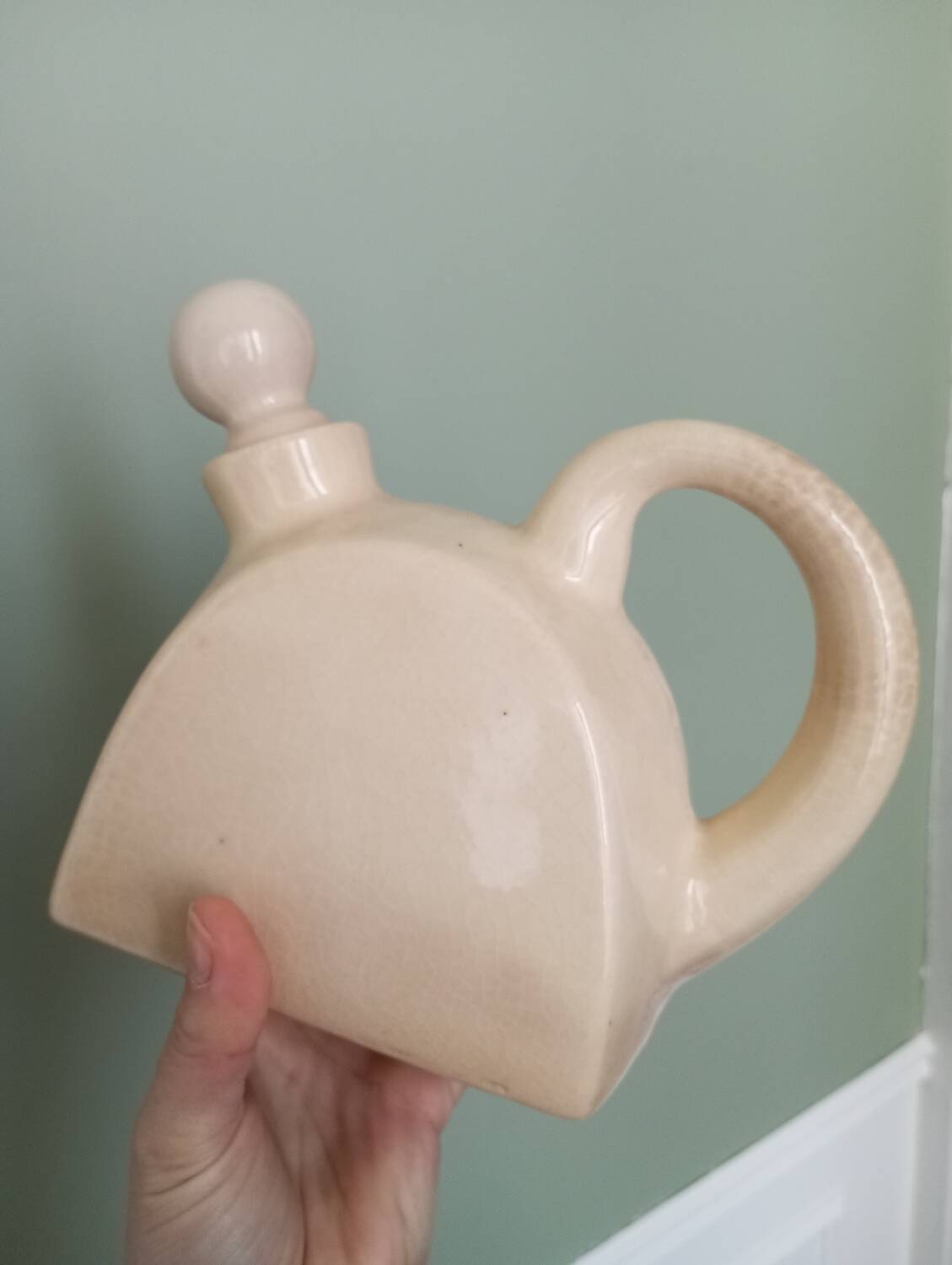 Cracked ceramic teapot