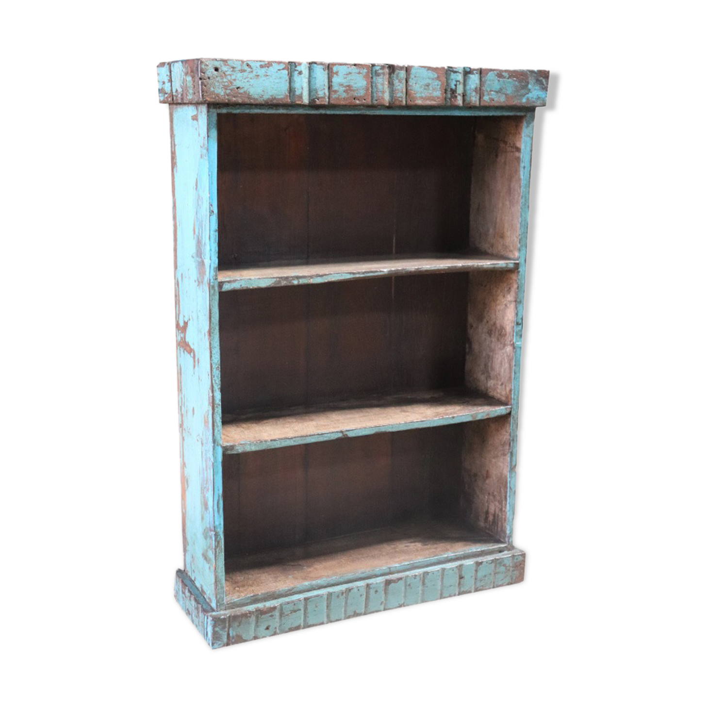 Shelf blue old old teak