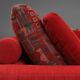 Modular Sofa in Red and Patterned Upholstery by Roche Bobois, France 1980s
