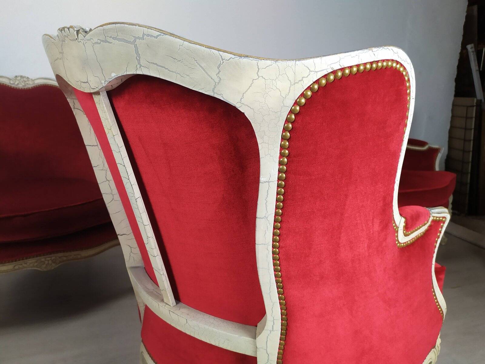 4 Louis XV Bergère armchairs