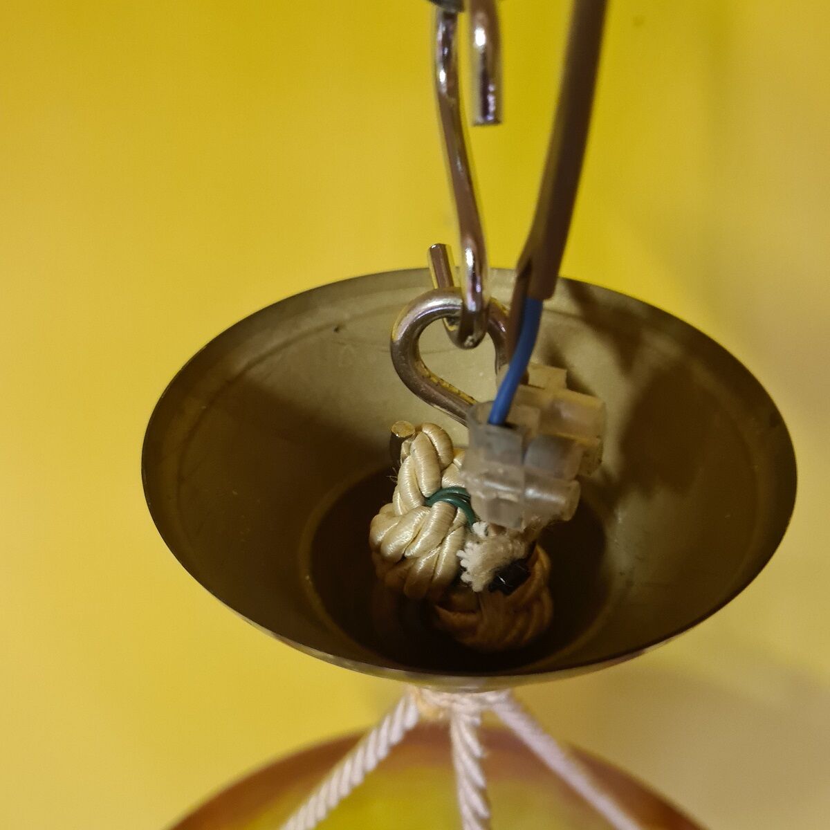 French pate verre hanging light from the 1910s 1920s