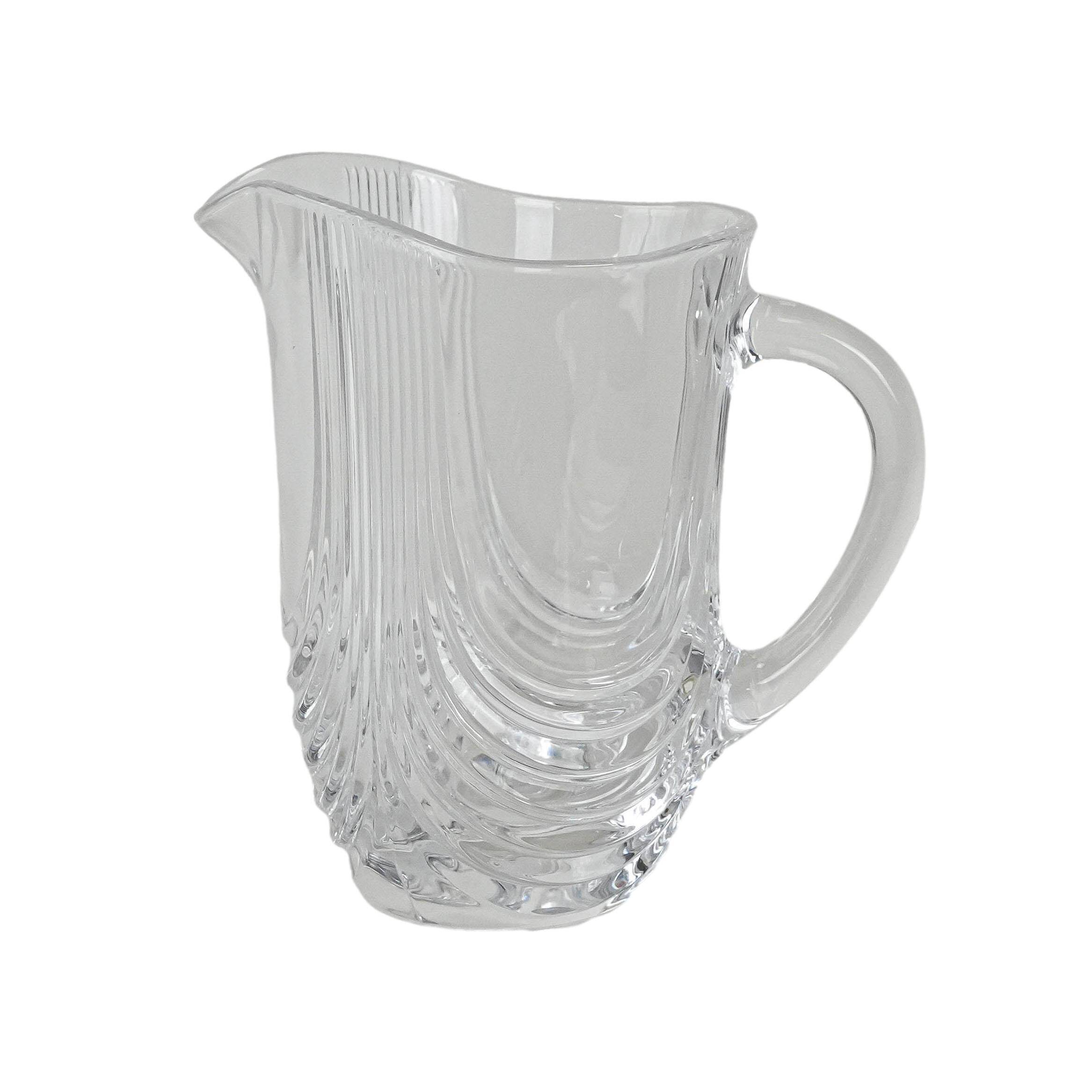 Crystal jug, Italian design, 1970s, made in Italy