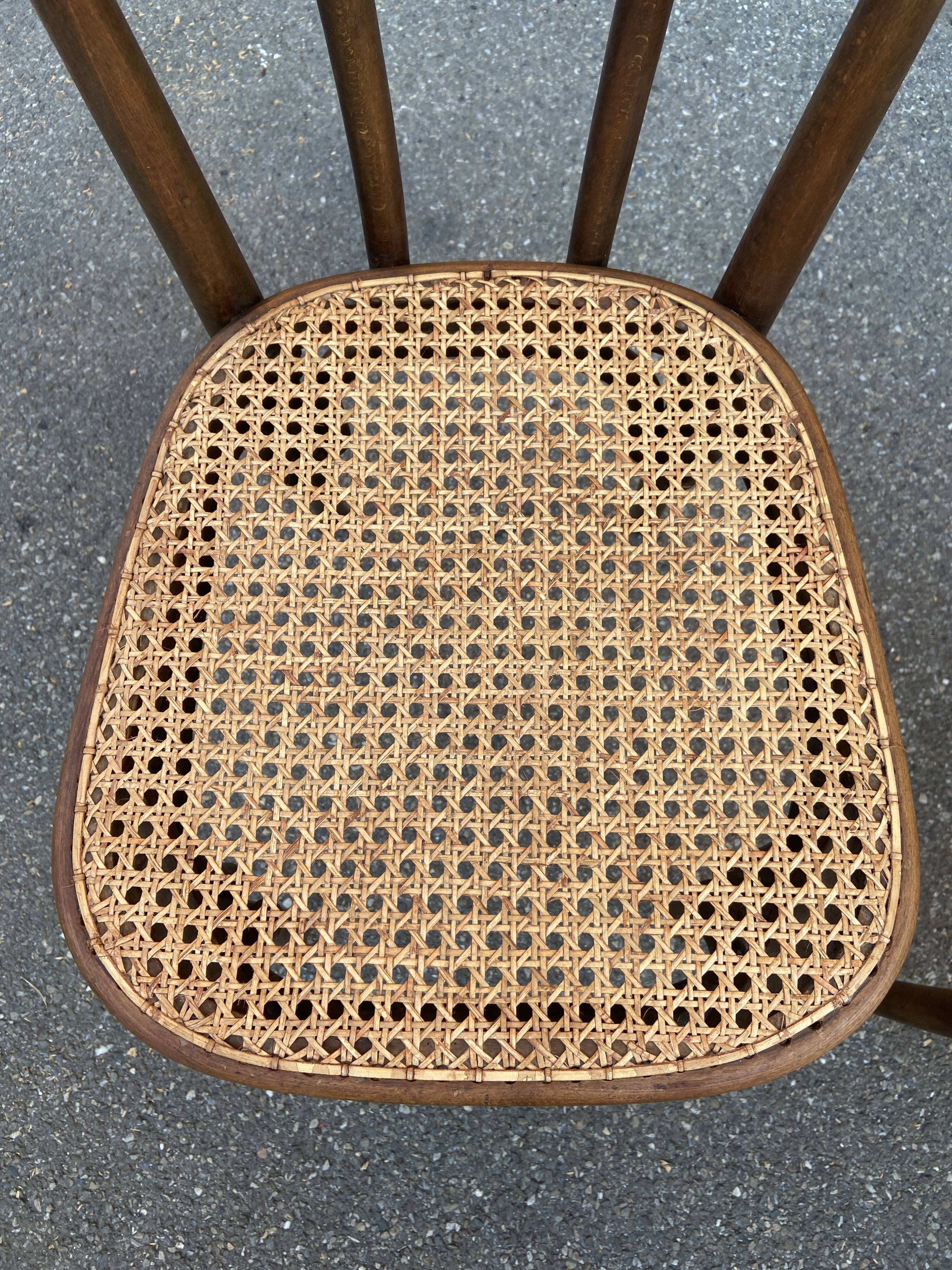 pair of Viennese chairs Bistrot café