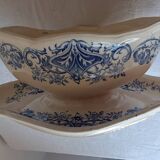 Saucière modèle Aramis de Longchamp. Terre de fer bleu