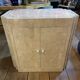 Double-sided dresser Design, travertine & brass threads, ca 1960