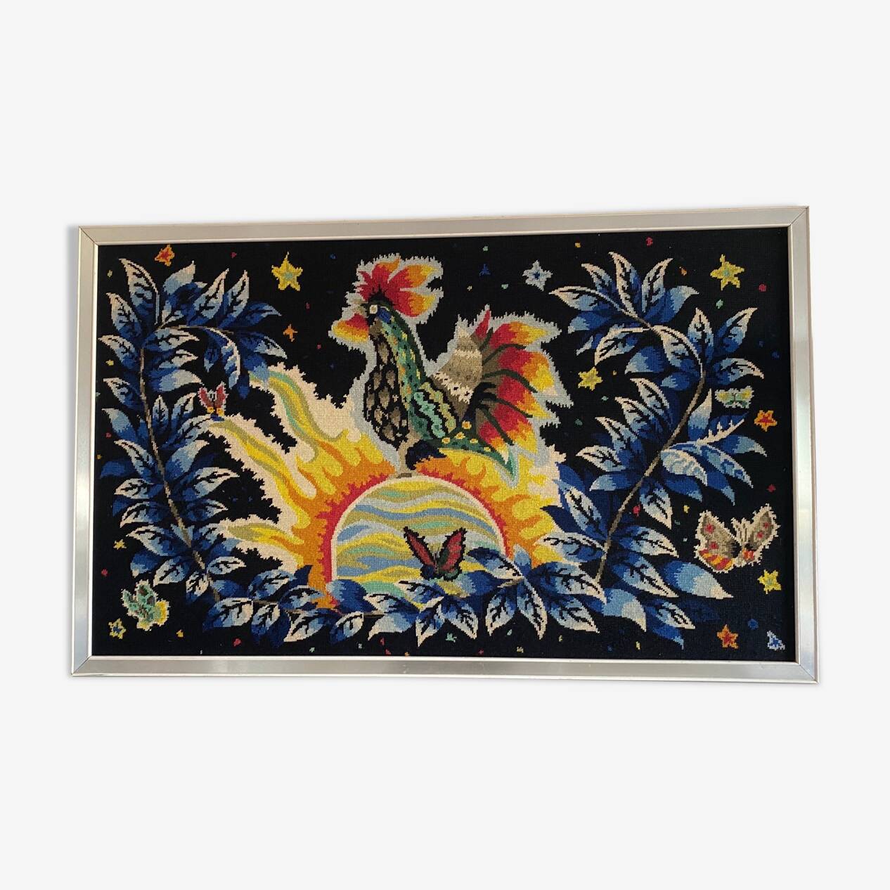 Vintage Jean Lurçat canvas, The Rooster, Large format