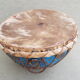 Old Indian "Nagara" drum in blue metal
