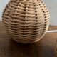 Pieds de lampes de chevet boule en rotin tressé