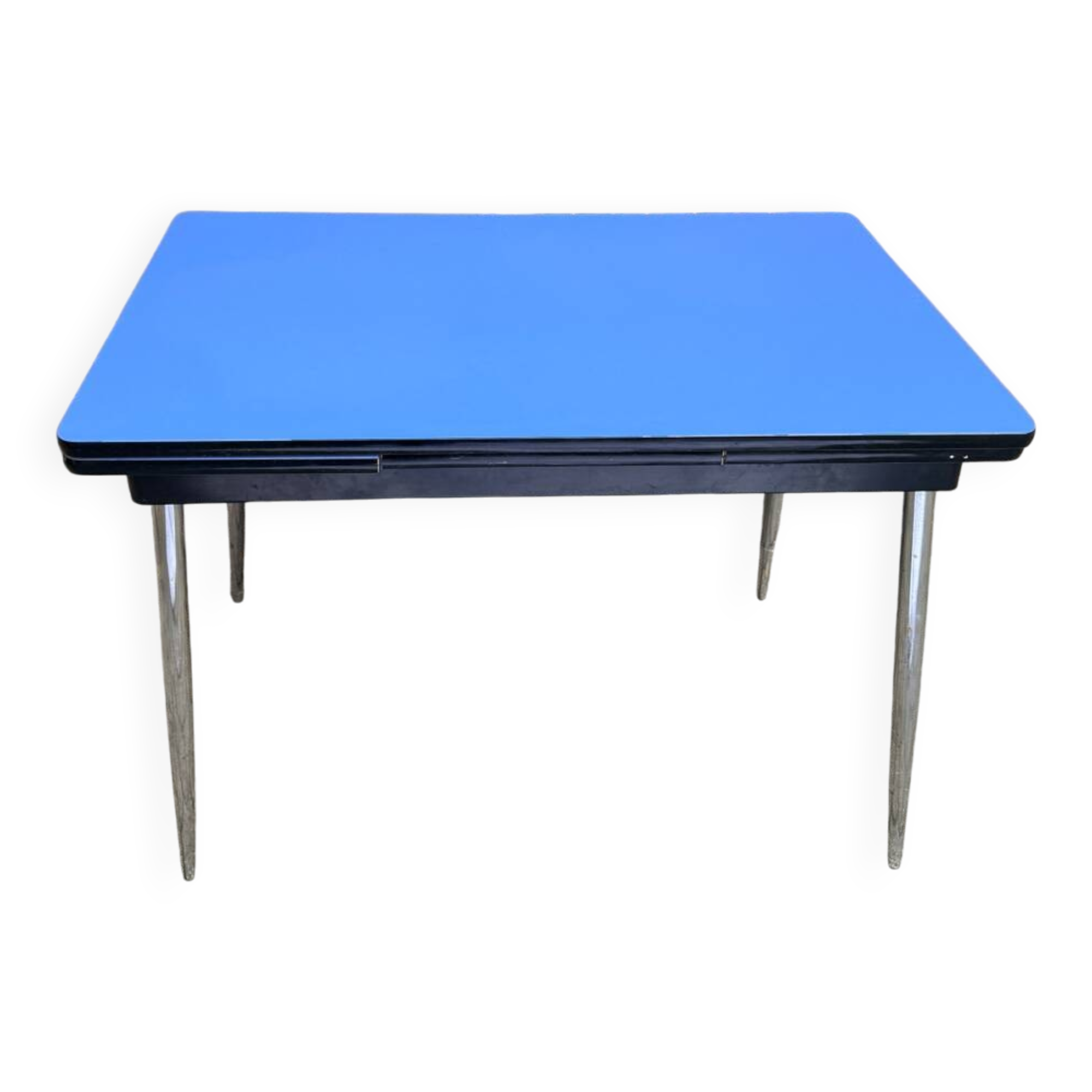 Blue formica table