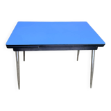Blue formica table