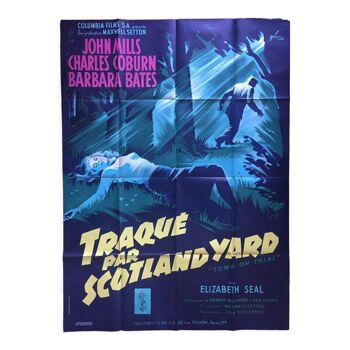 Original cinema poster "Hunted by Scotland Yard" 120x160cm 1957