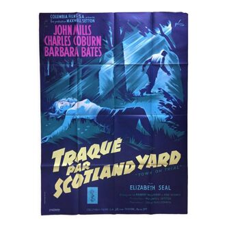 Affiche cinéma originale "Traqué par Scotland Yard" 120x160cm 1957