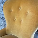 Toad armchair in vintage mustard velvet