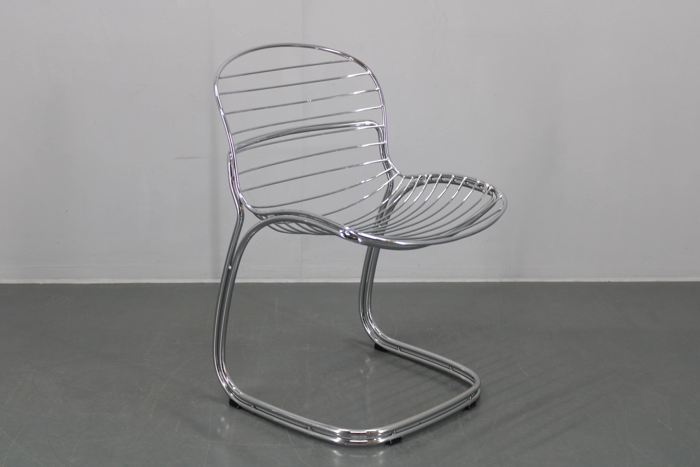 1970s Pair of Gastone Rinaldi Chromed Steel Chairs for Rima, Italy