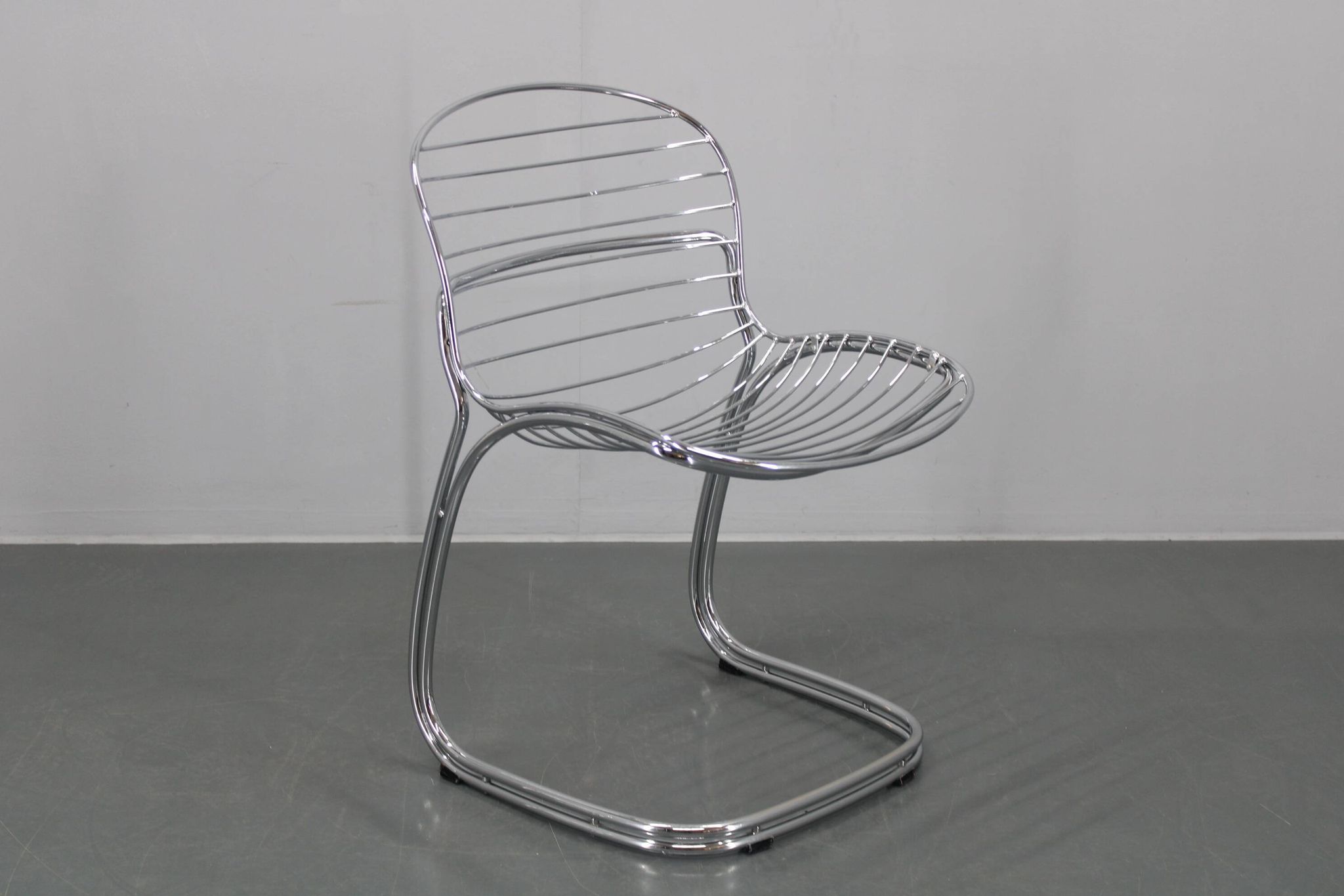 1970s Pair of Gastone Rinaldi Chromed Steel Chairs for Rima, Italy