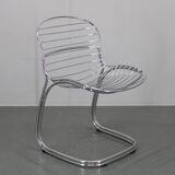 1970s Pair of Gastone Rinaldi Chromed Steel Chairs for Rima, Italy