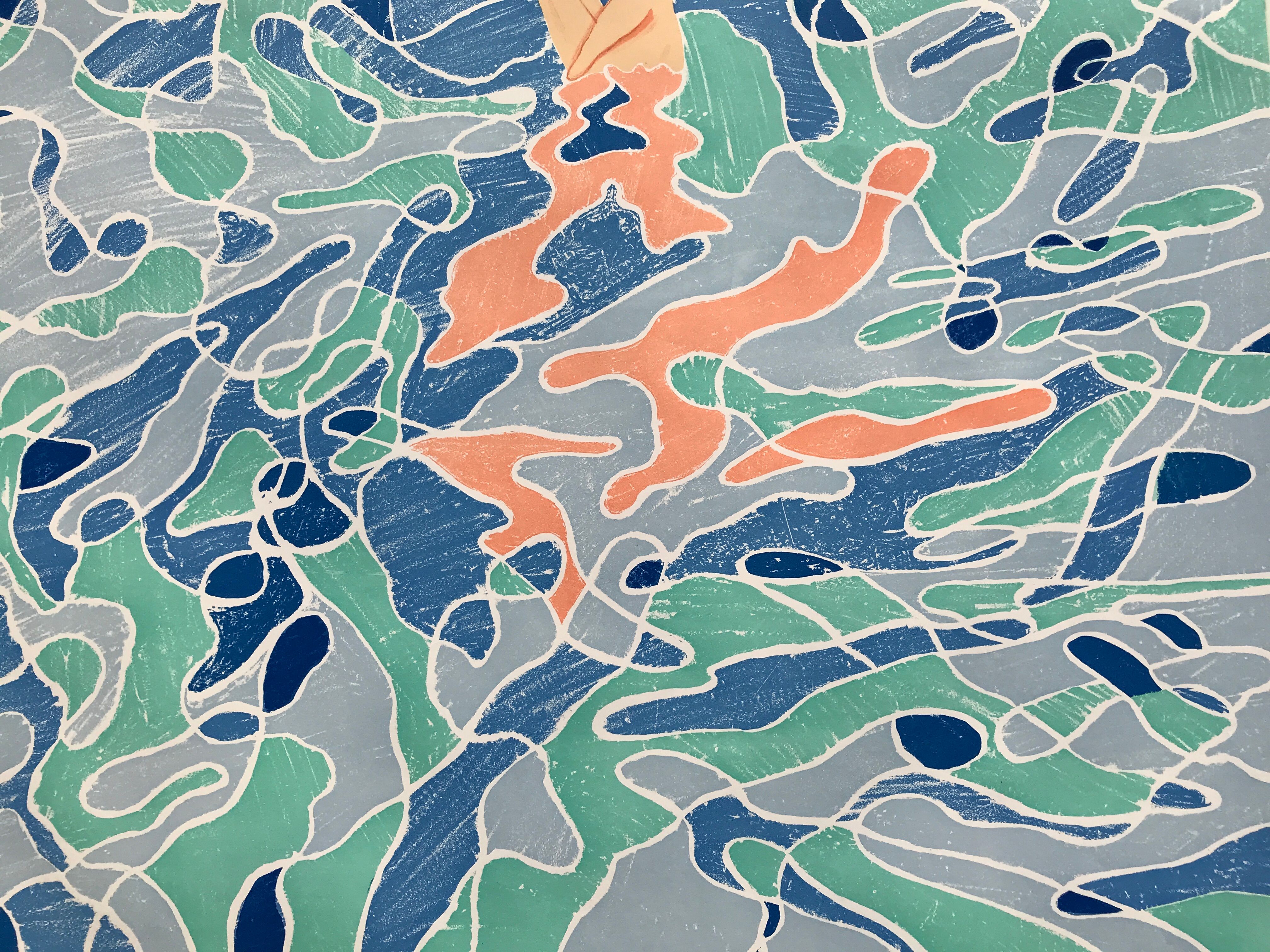 Affiche originale David Hockney (1937) Olympische Spiele München, 1972