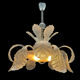 Large Murano Glass Leaf Chandelier attributed to Barovier & Toso, Ital