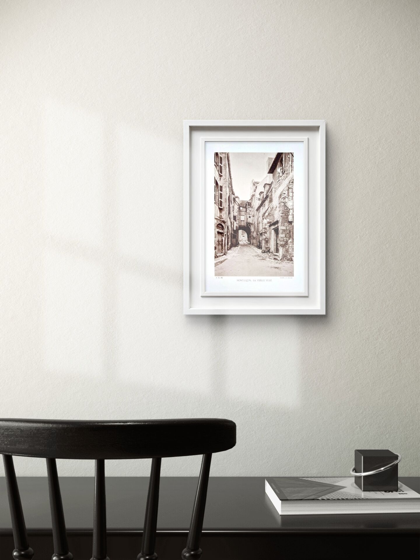 Montluçon, Allier, photo print from 1942.